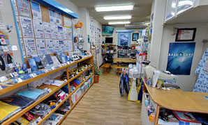 ダイビングショプ 店内